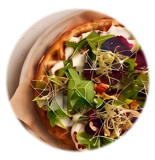 Gęsty hummus z tahini, plastrami awokado i prażonym sezamem